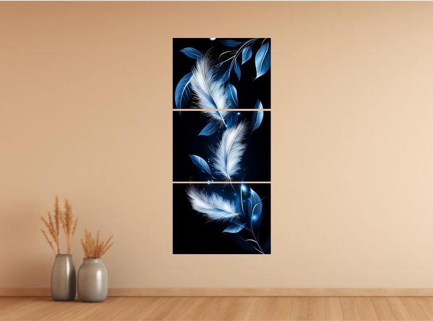 Leaf Shaped Multicolor Wall Frame – 3 Pc Set - Image 3