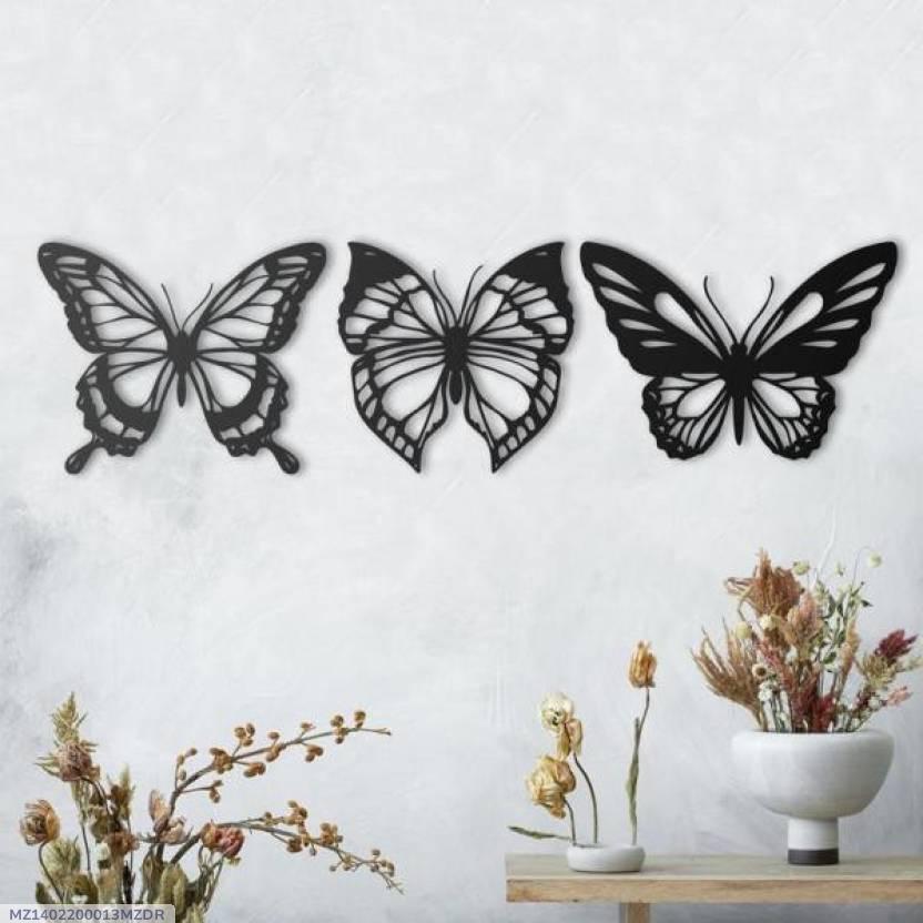 Big Wooden Butterfly Wall Frame – 3 Pcs - Image 3