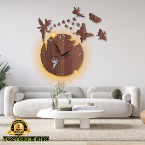 Fairy Design Laminated Wall Clock With Backlight