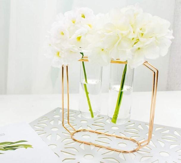 Golden Tube Vase – Stylish Home Decor - Image 2